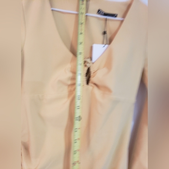 413- ZARA Women’s Long Sleeve Ruched Mini Dress – Size XS – NWT - Picture 7 of 13